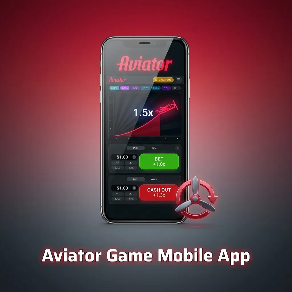 Mobile phone displaying Aviator game app interface with casino features and responsive design for iOS and Android devices